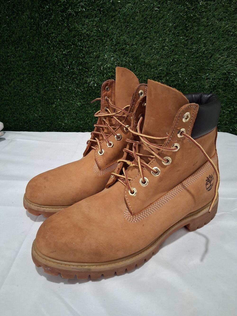 Timberland 6 Inch Premium Waterproof Boots Wheat Nubuck 10061 Men's Size 9.5 M